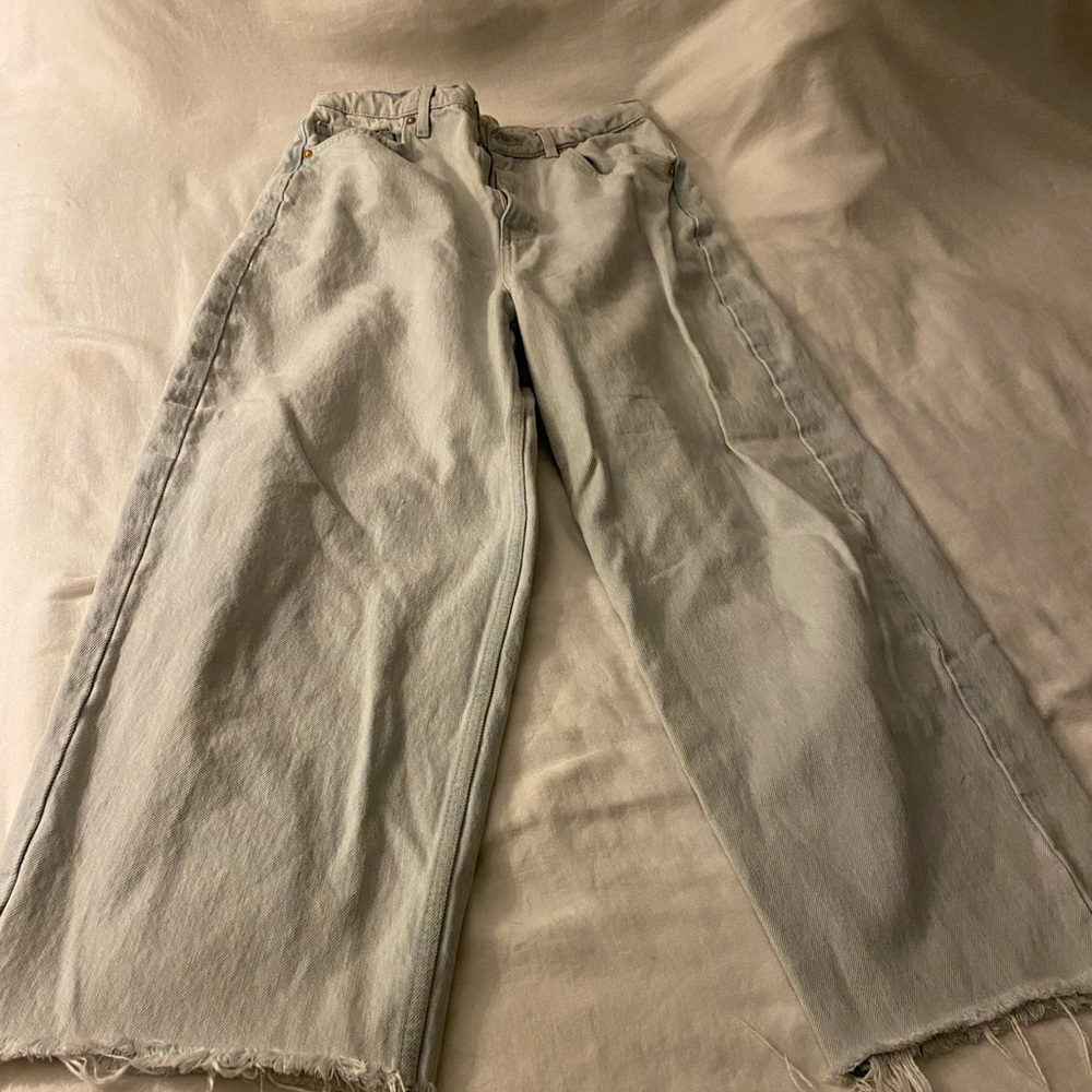Free People Cropped Dad Jeans